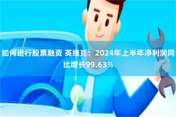 如何进行股票融资 英维克：2024年上半年净利润同比增长