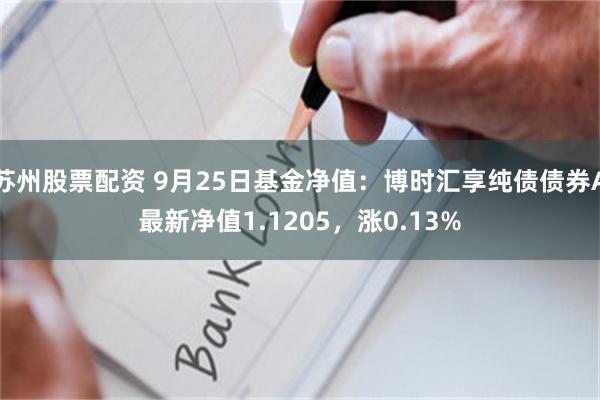 苏州股票配资 9月25日基金净值：博时汇享纯债债券A最新净值1.1205，涨0.13%