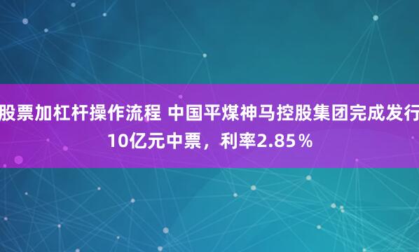 股票加杠杆操作流程 中国平煤神马控股集团完成发行10亿元中票，利率2.85％